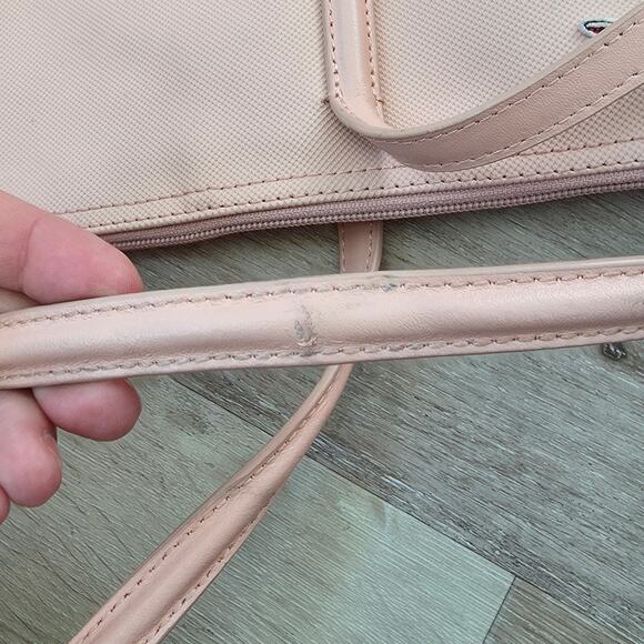 Lacoste Pink Large L.12.12 Concept Tote Shoulder Bag $110 Minimalist Casual - Picture 11 of 12